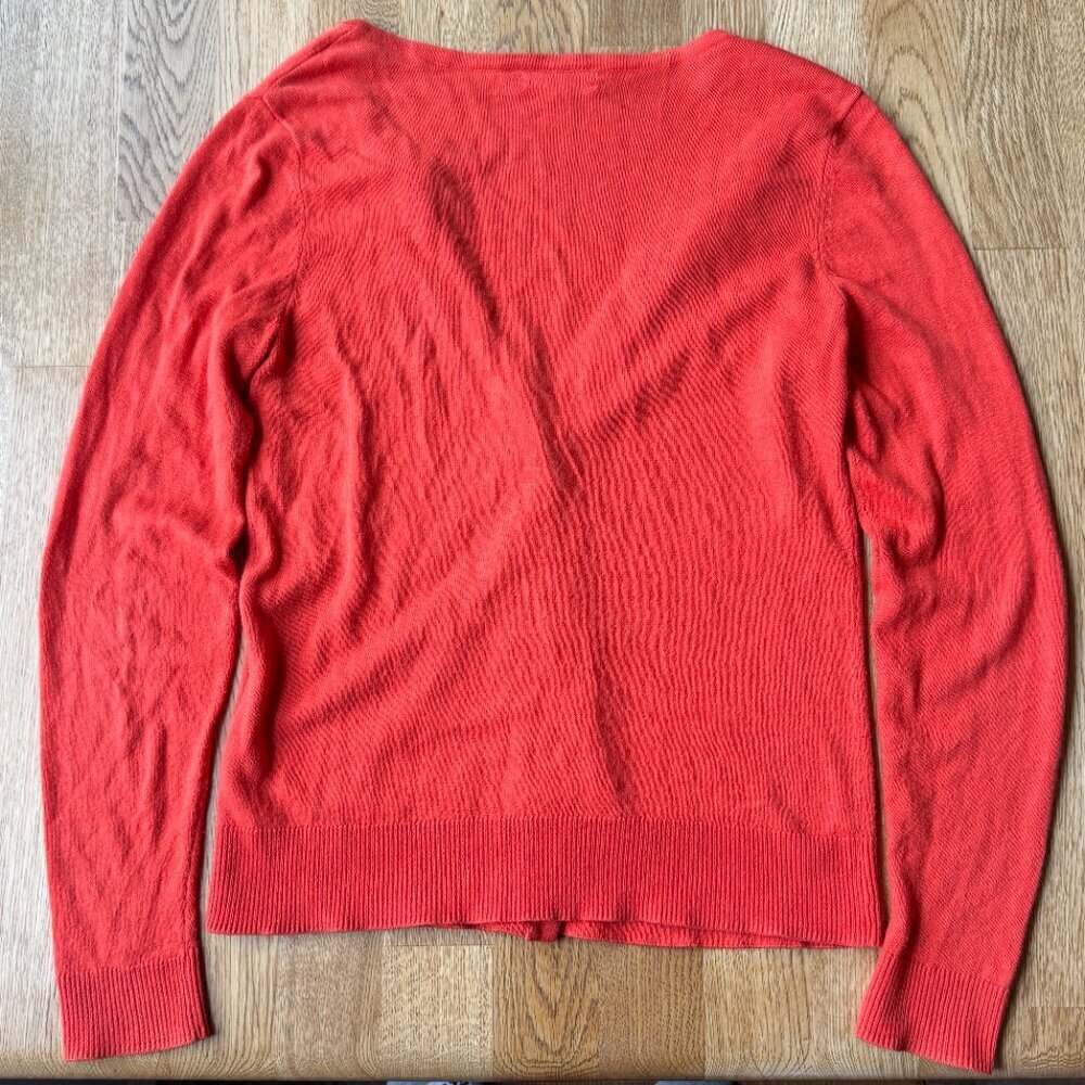New York & Company Orange Rhinestone Cardigan Sweater Size XS - Picture 2 of 9